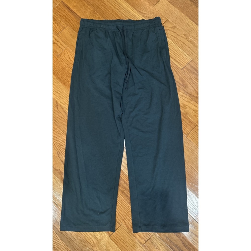 SKIMS Men's Jersey Lounge Straigh Leg Lounge Pants Large Forest Green NEW